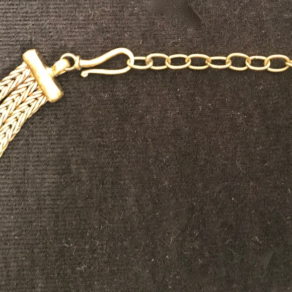 Multi strand brass necklace and bracelet set - Picture 2 of 6